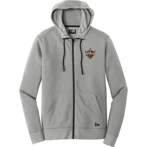 Delaware Ducks New Era Tri-Blend Fleece Full-Zip Hoodie