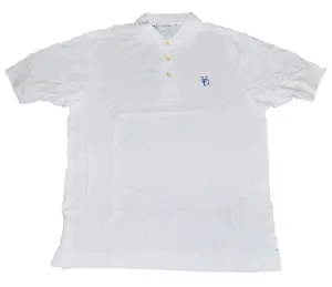 Delaware Fightin' Blue Hens Cutter & Buck White Cotton Golf Polo Shirt