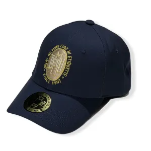 Delay No More School Emblem Baseball Cap, Navy