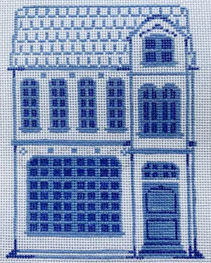 Delft House #4 Needlepoint Canvas