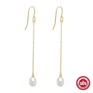 Delicate Pearl Drop Earrings