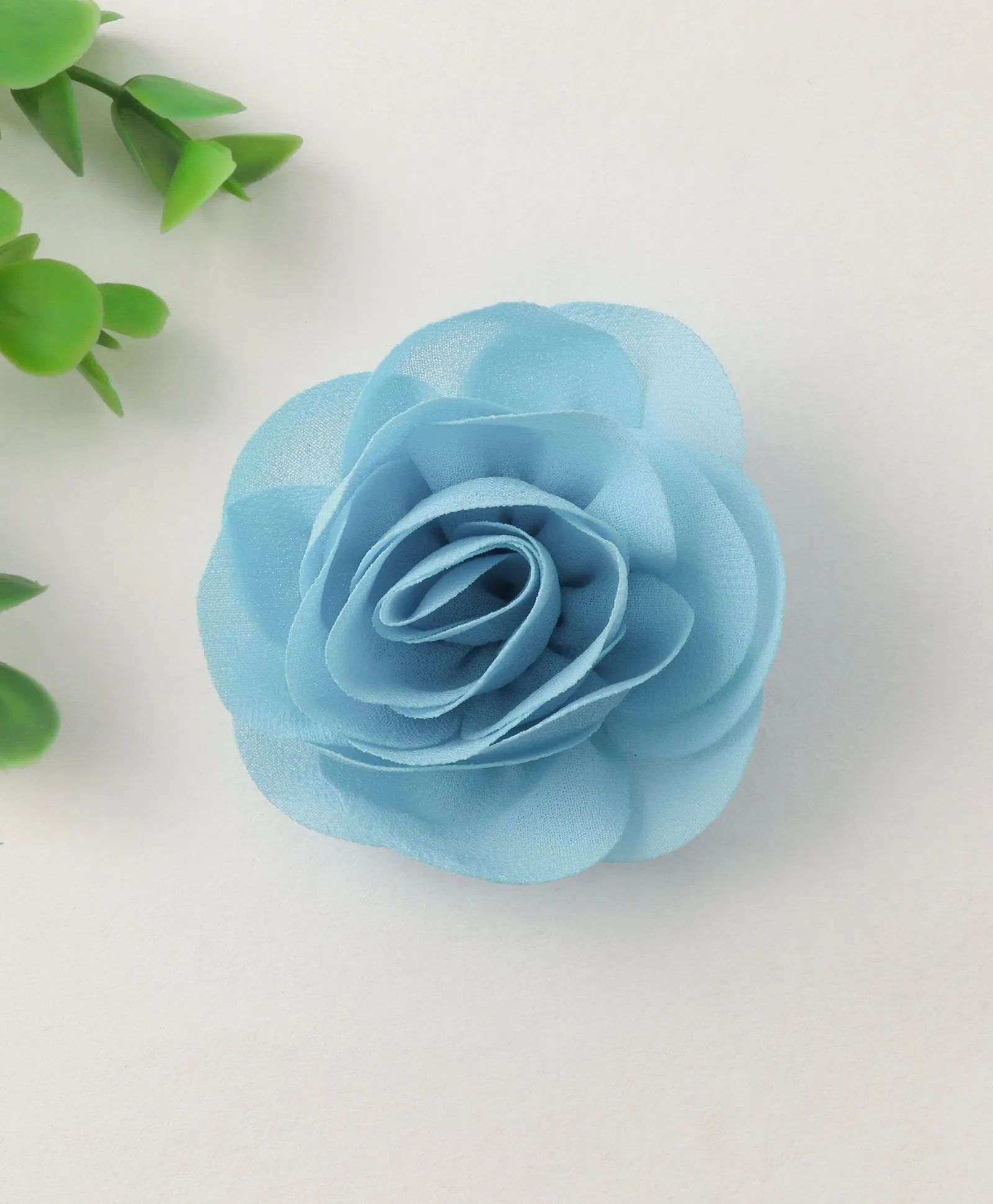 Delicate Rose Alligator Clip - Light Blue