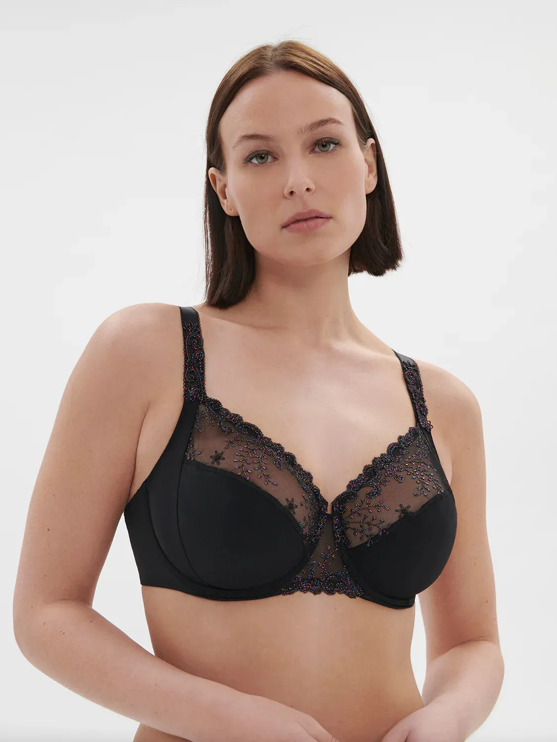 Delice Full Cup Support Bra In Noir Gem - Simone Perele