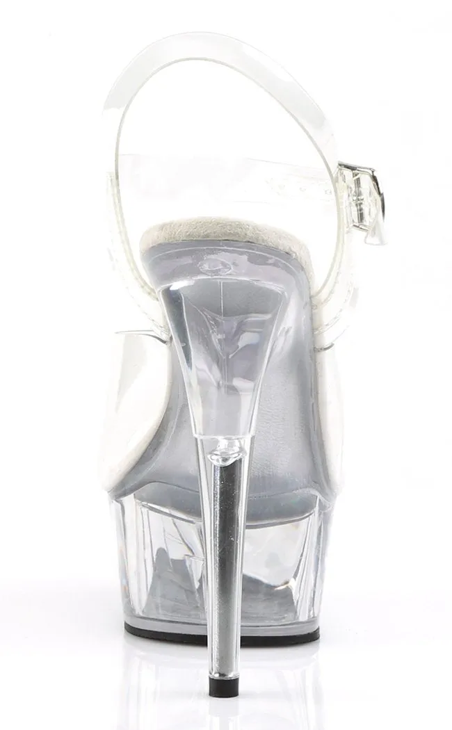 DELIGHT-608 Clear Platform Heels