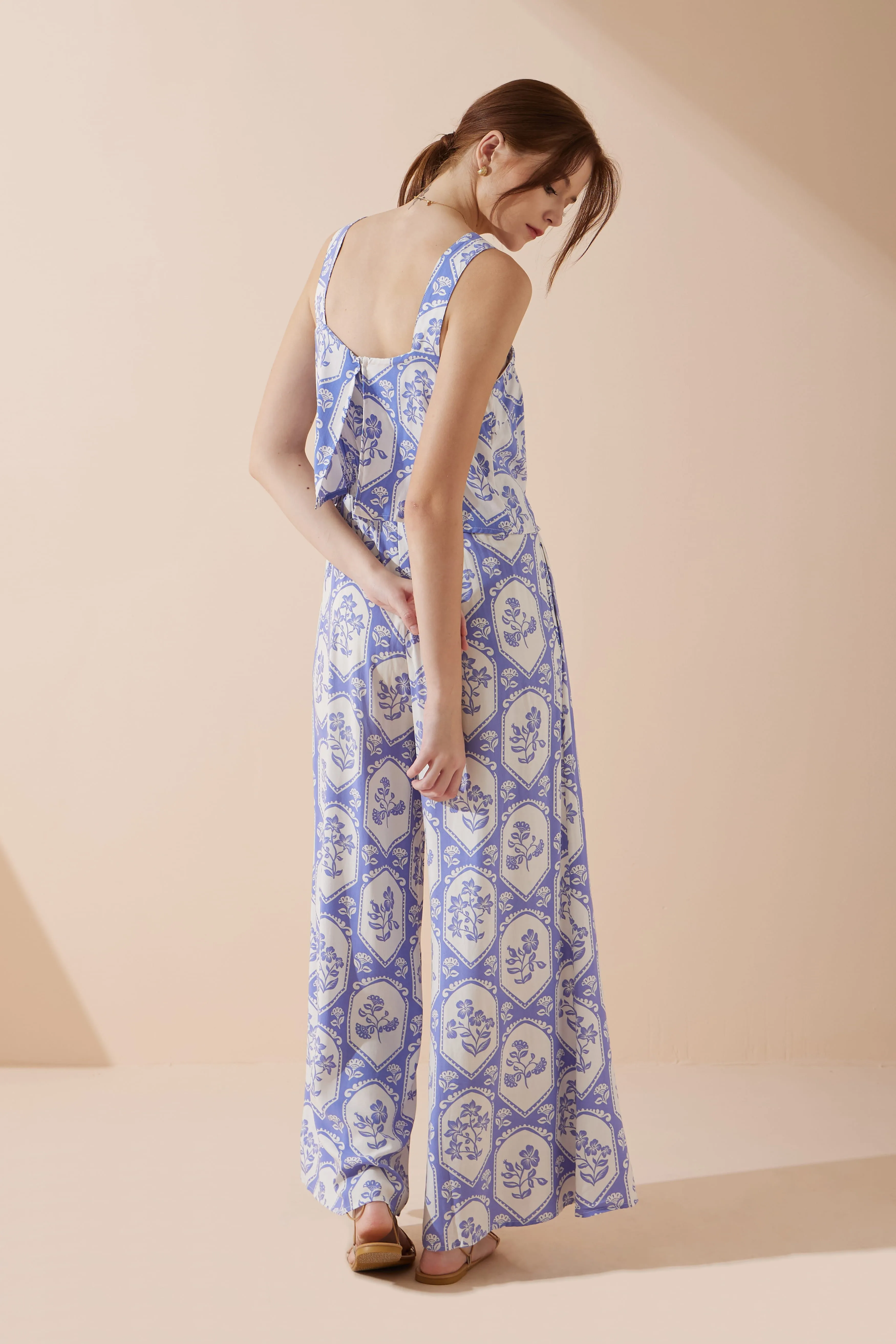 Delilah Blue Floral Jumpsuit