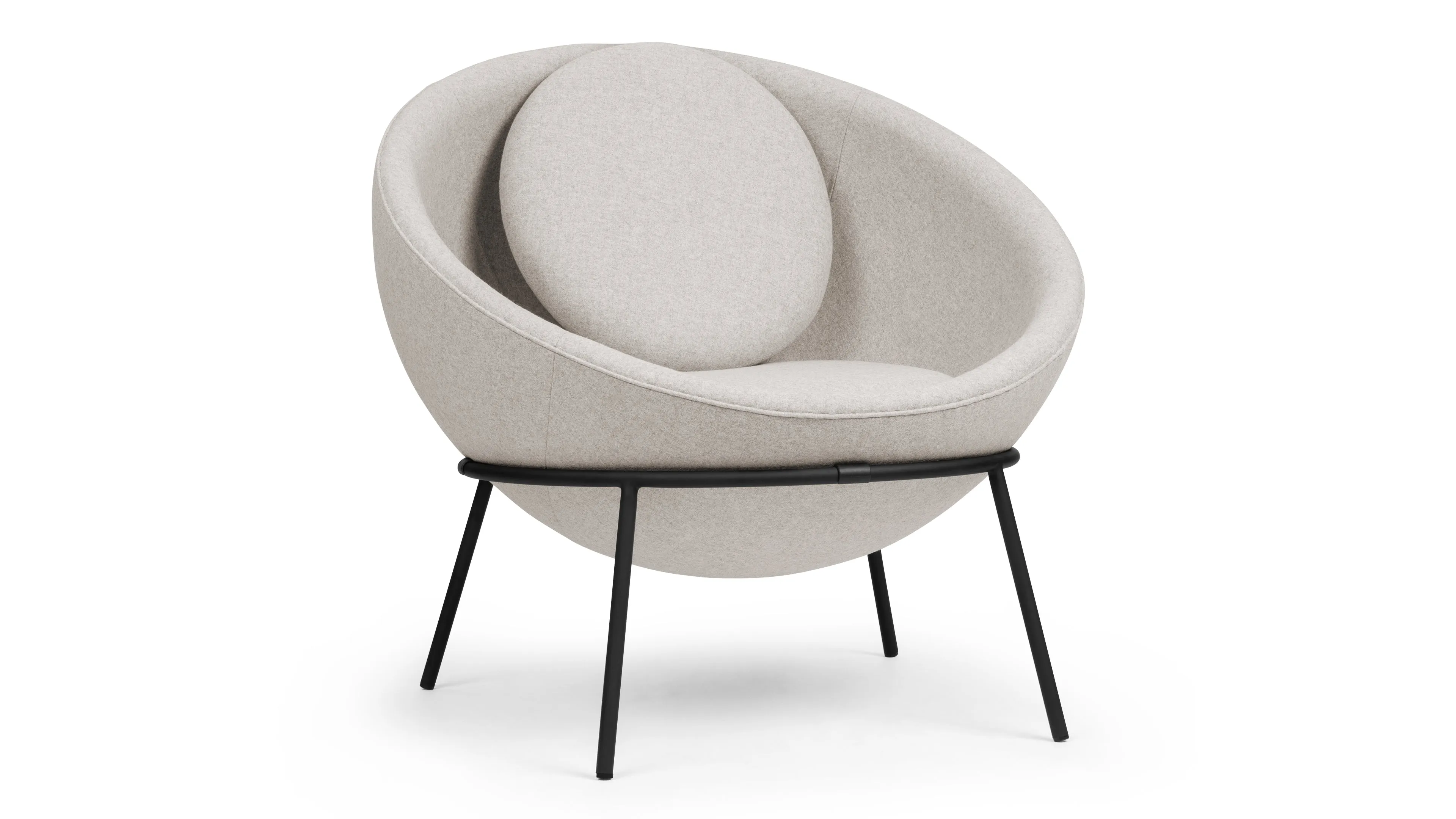 Delphi - Delphi Bowl Chair, Wheat Gray Cashmere Wool