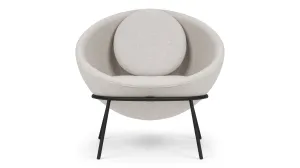 Delphi - Delphi Bowl Chair, Wheat Gray Cashmere Wool