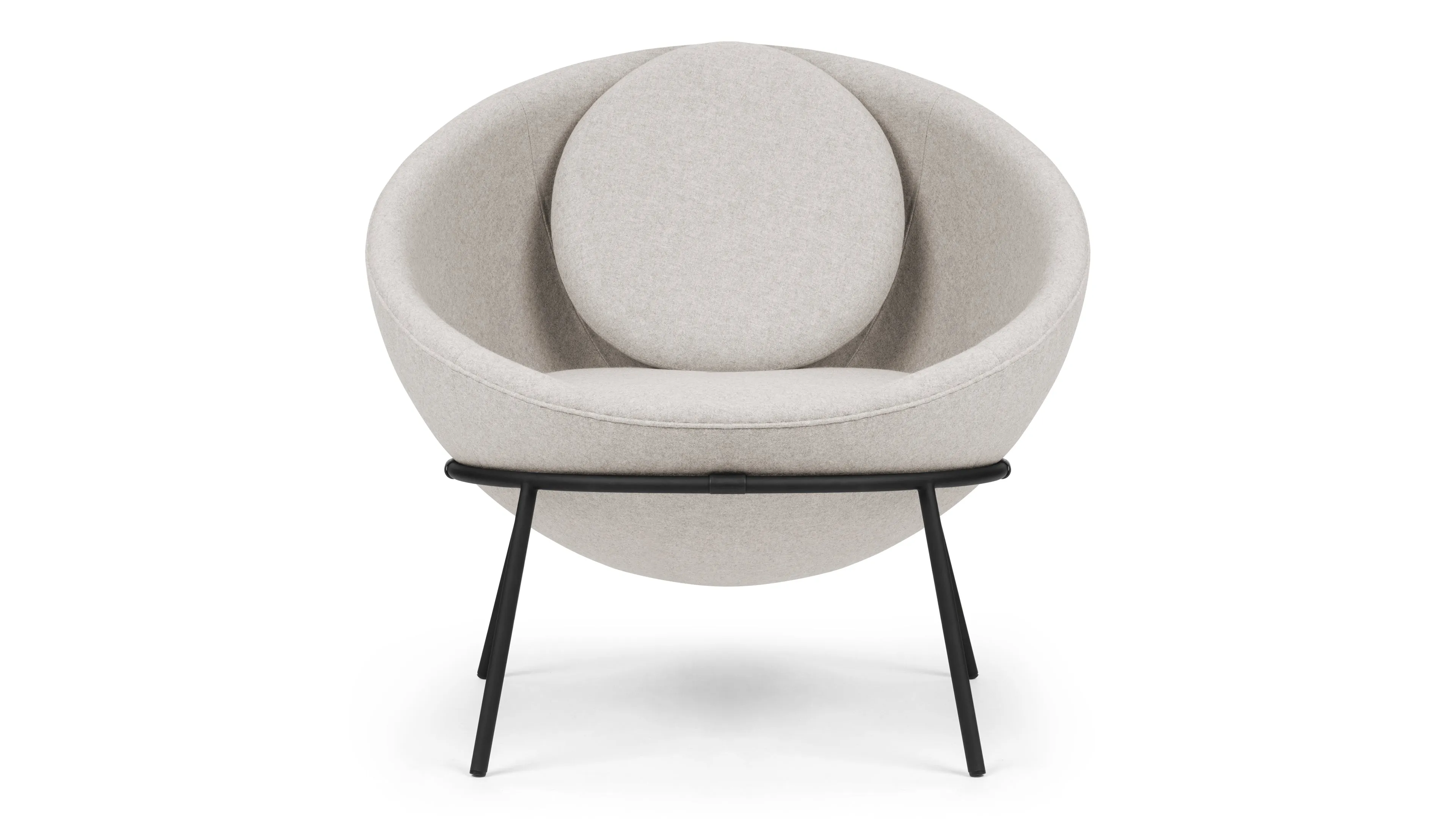 Delphi - Delphi Bowl Chair, Wheat Gray Cashmere Wool