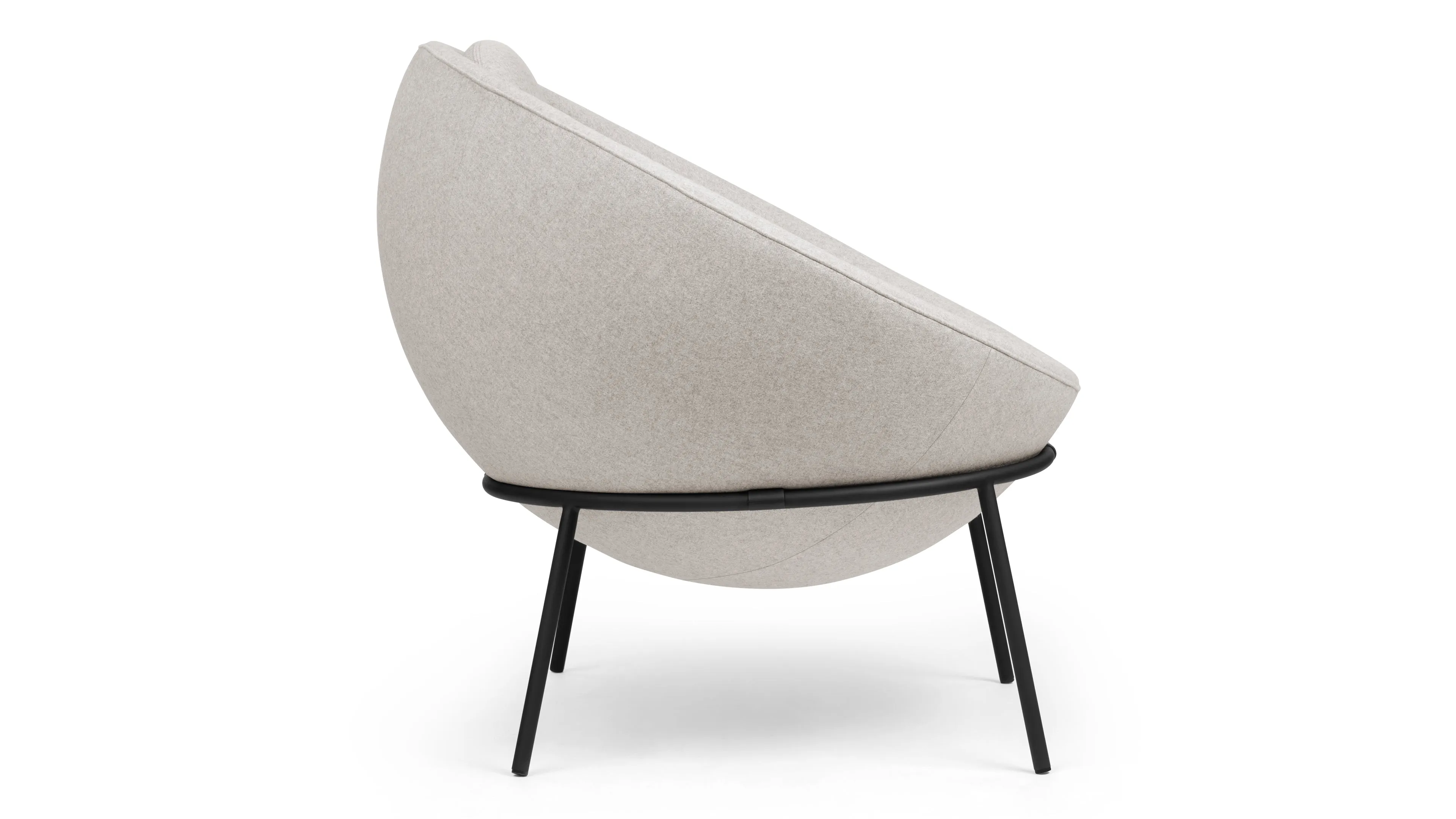 Delphi - Delphi Bowl Chair, Wheat Gray Cashmere Wool