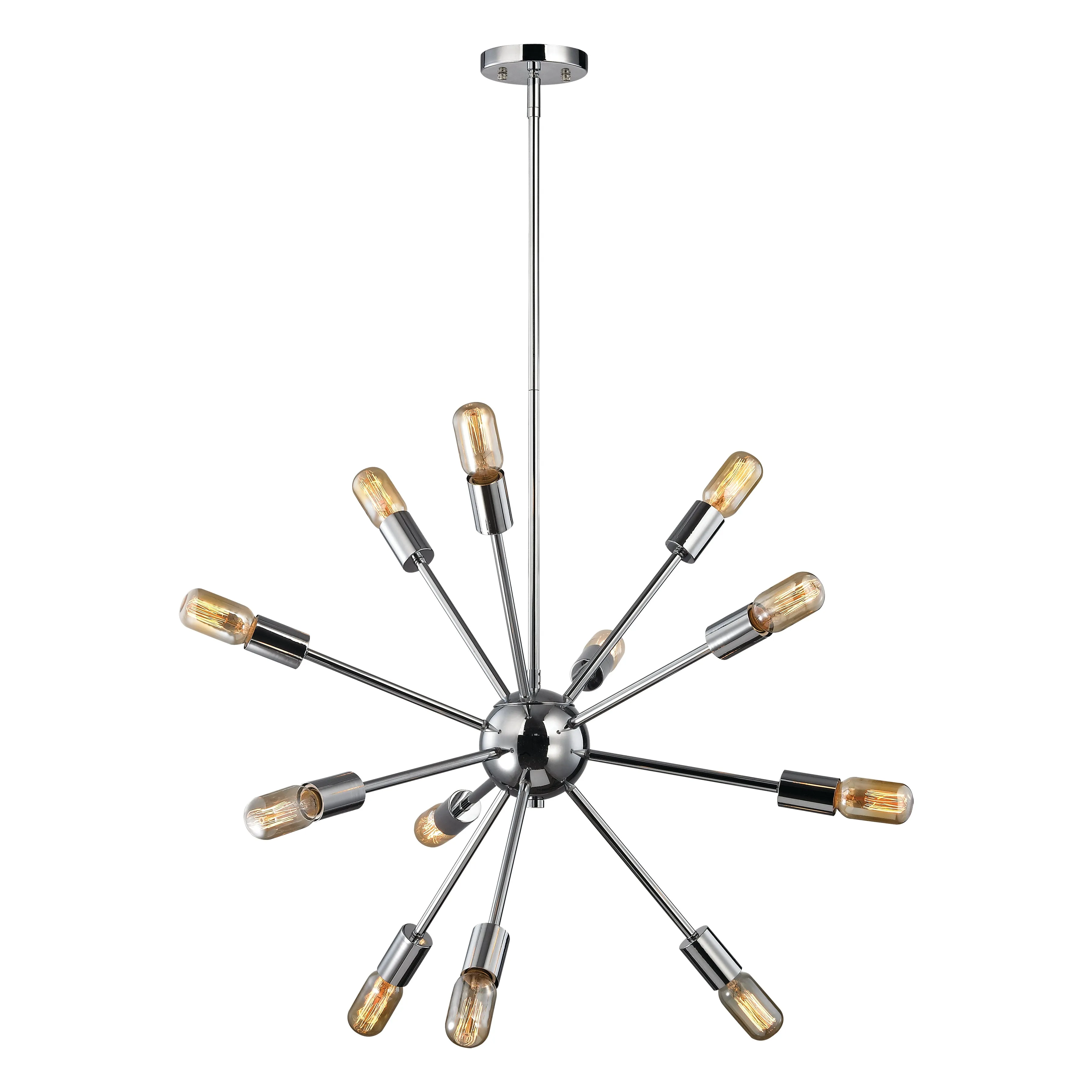 Delphine 27" 12 Light Chandelier in Polished Chrome