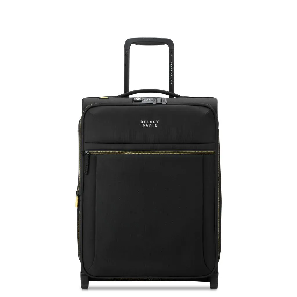 Delsey BROCHANT 3.0 55cm - 1.9kg Cabin Softsided Luggage - Black