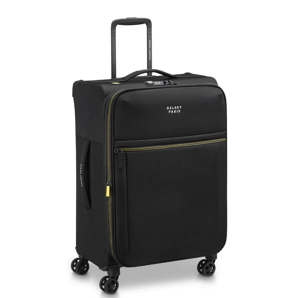 Delsey BROCHANT 3.0 67cm Medium Softsided Luggage - Deep Black