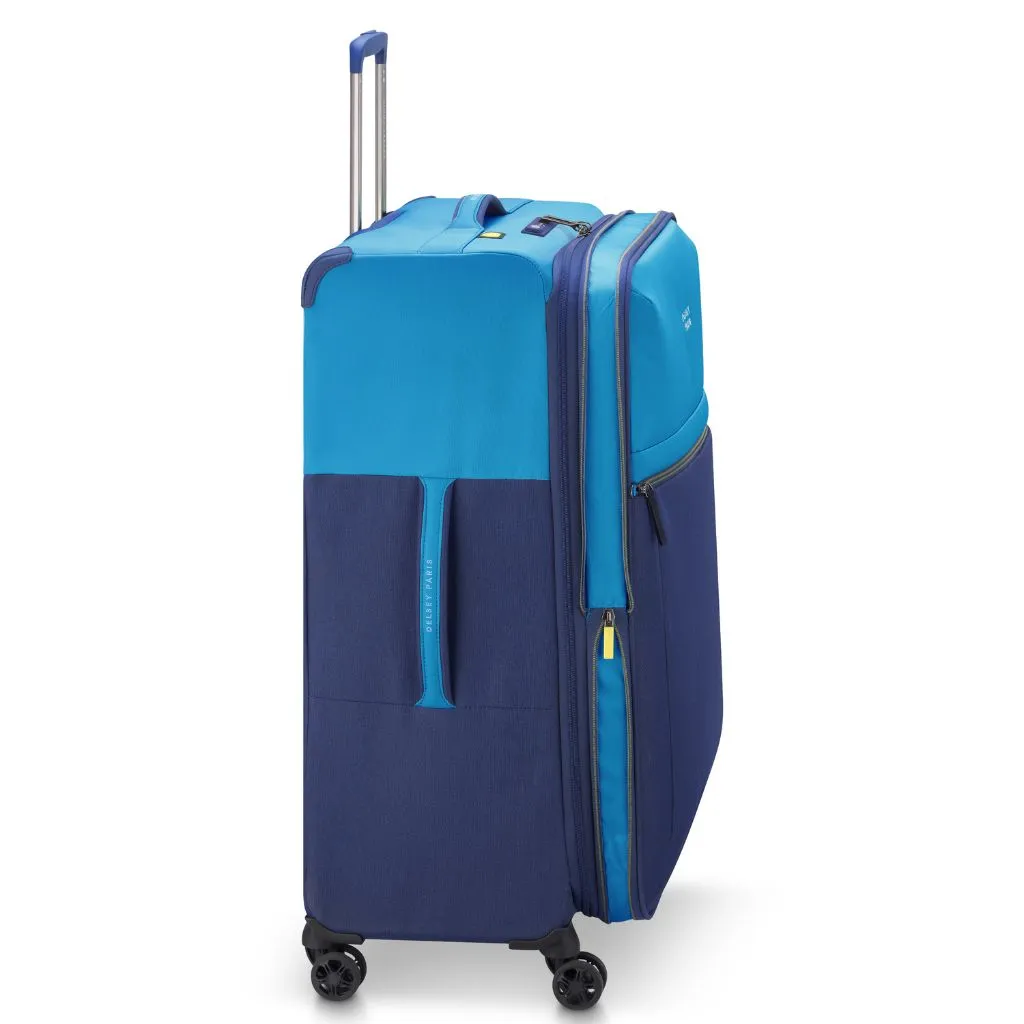 Delsey BROCHANT 3.0 78cm Large Softsided Luggage - Ultramarie Blue