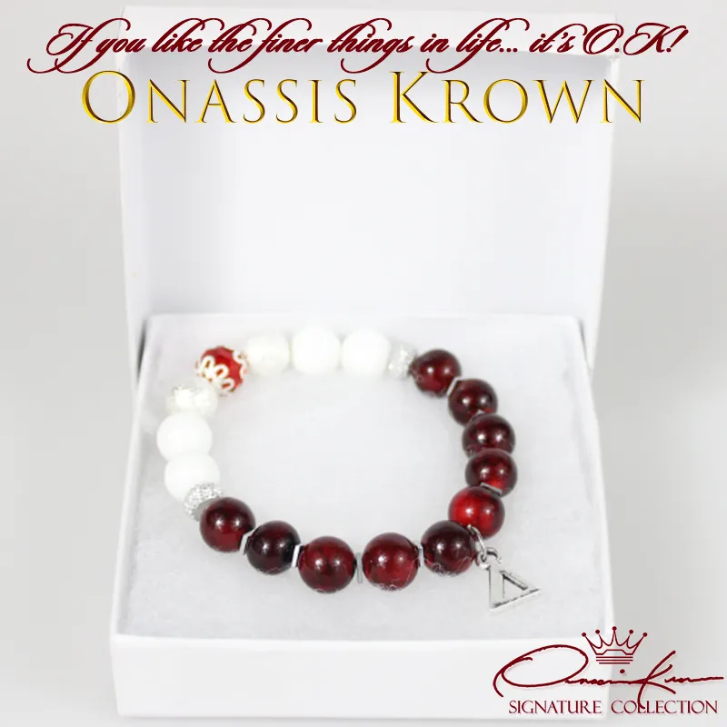 Delta Greek Letter Bead Bracelet