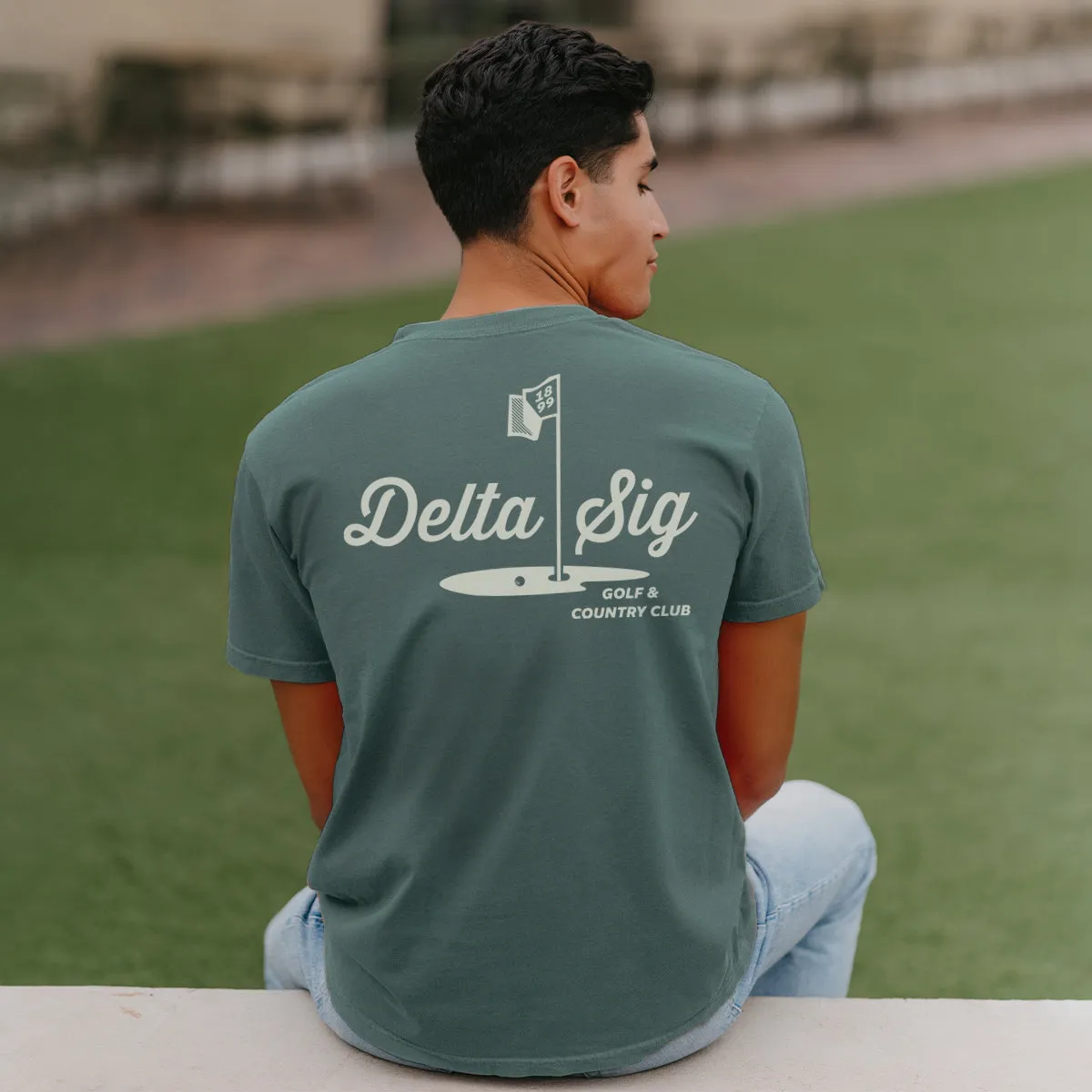 Delta Sig Comfort Colors Par For The Course Short Sleeve Tee