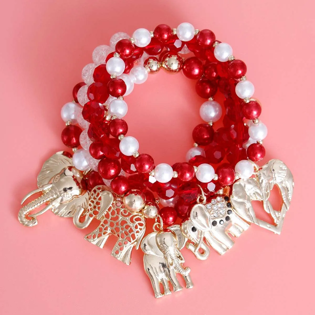 Delta Sigma Theta Sorority Inspired Elephant Bracelets|Stretch to Fit