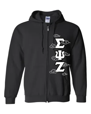 Deluxe Greek Letters - Full-Zip Hooded Sweatshirt - Customer's Product with price 189.00