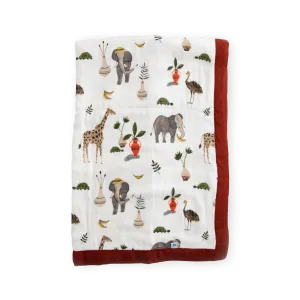 Deluxe Muslin Baby Quilt - Safari Social