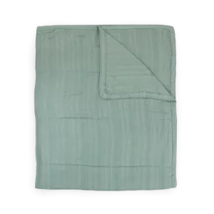 Deluxe Muslin Quilted Throw - Sage