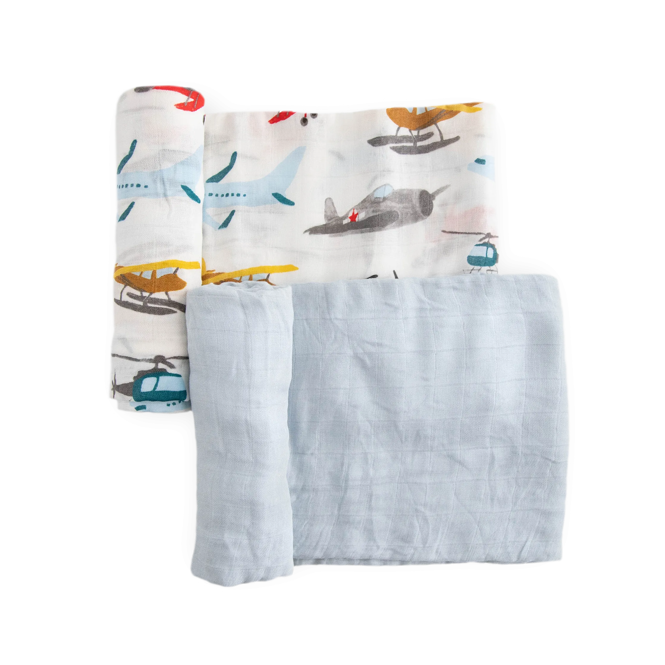 Deluxe Muslin Swaddle Blanket 2 Pack - Air Show