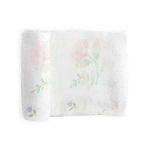 Deluxe Muslin Swaddle Blanket - Pink Peony