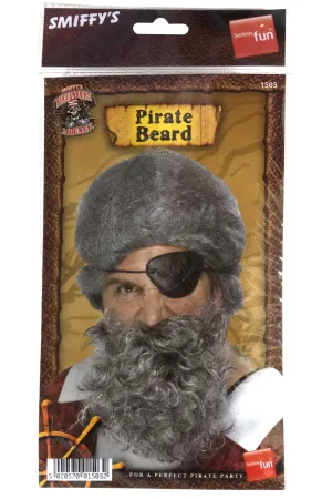 Deluxe Pirate Beard, Light Grey