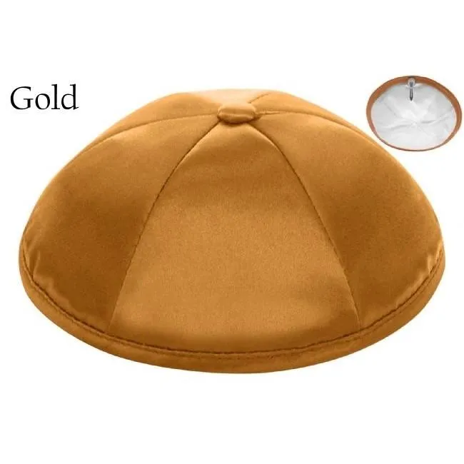 Deluxe Satin Kippahs Embroidered Logos