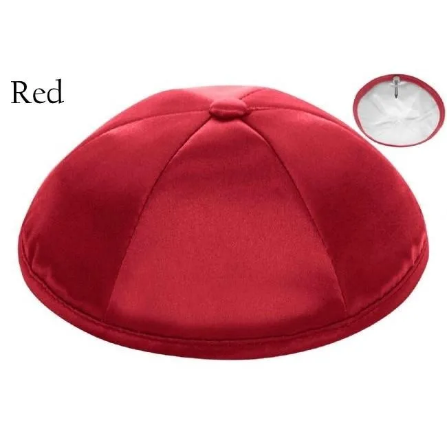 Deluxe Satin Kippahs Embroidered Logos