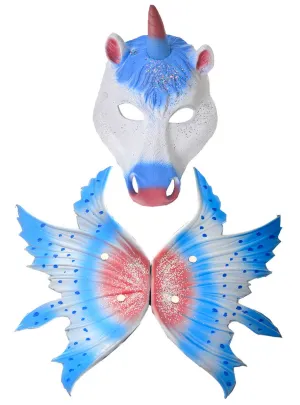 Deluxe Unicorn Mask and Wings Accessory Set