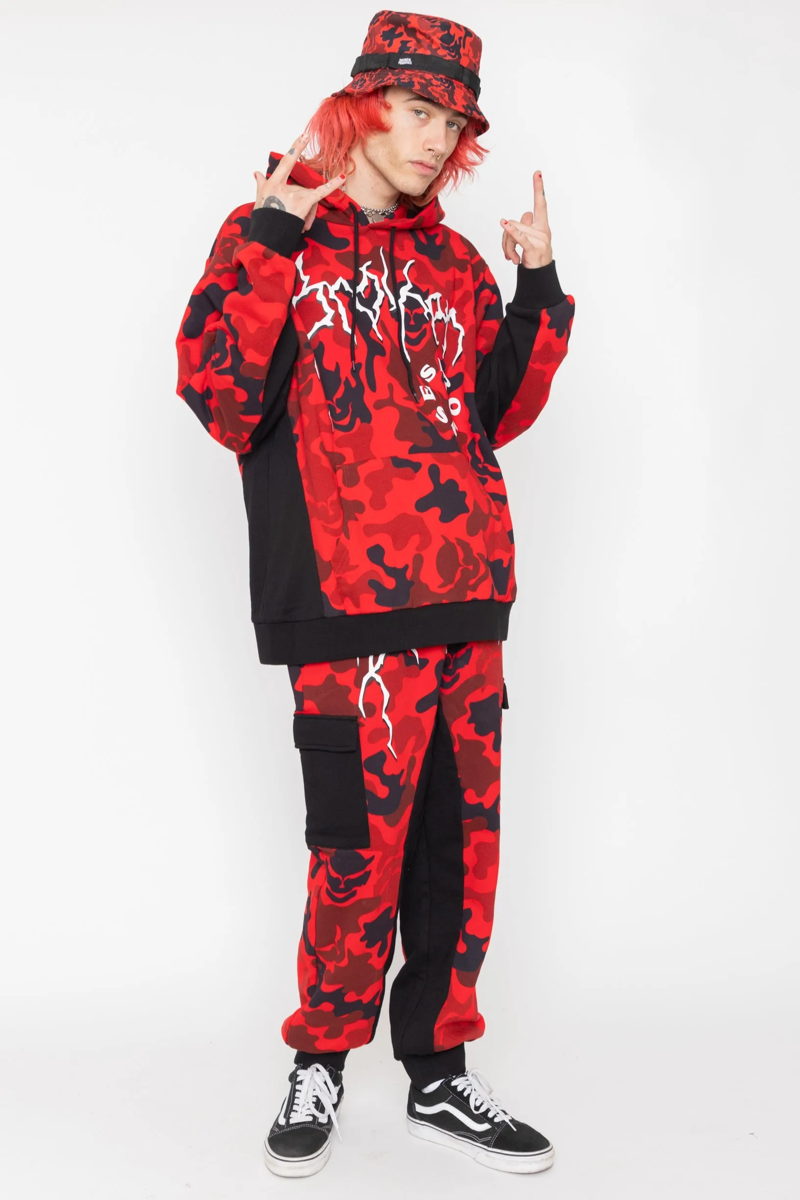 Demon Camo Hoodie - Red