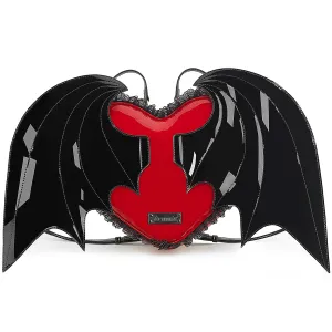 Demonia Blk-Red Patent bat bag