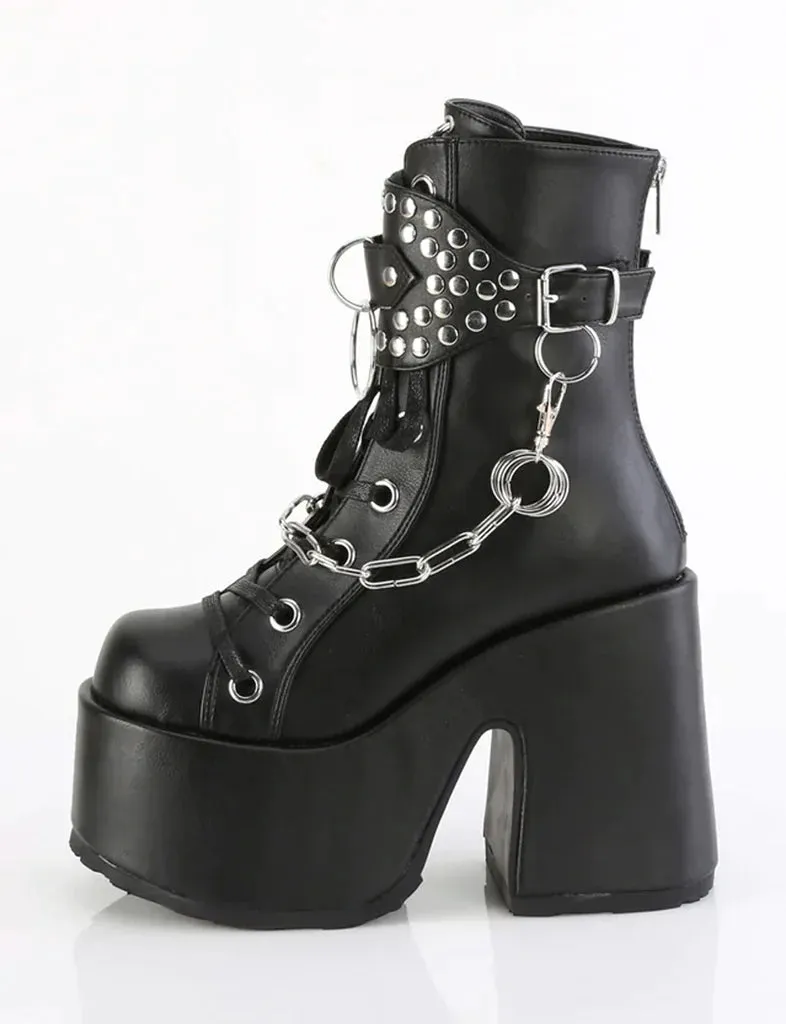 DEMONIA CAMEL-65 - BLACK VEGAN LEATHER ✰ PRE ORDER ✰