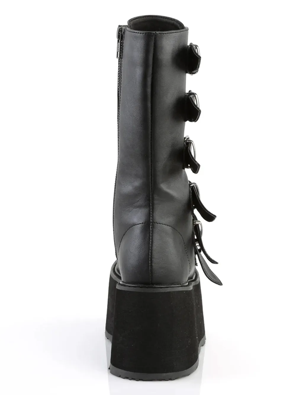 DEMONIA DAMNED 225 BOOTS - BLACK VEGAN LEATHER