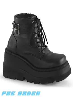 DEMONIA SHAKER-52 PLATFORM BOOTS - BLACK ✰ PRE ORDER ✰