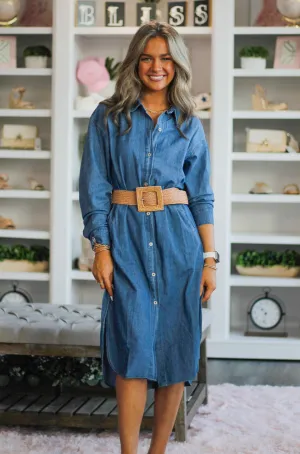 Denim Button Down Dress