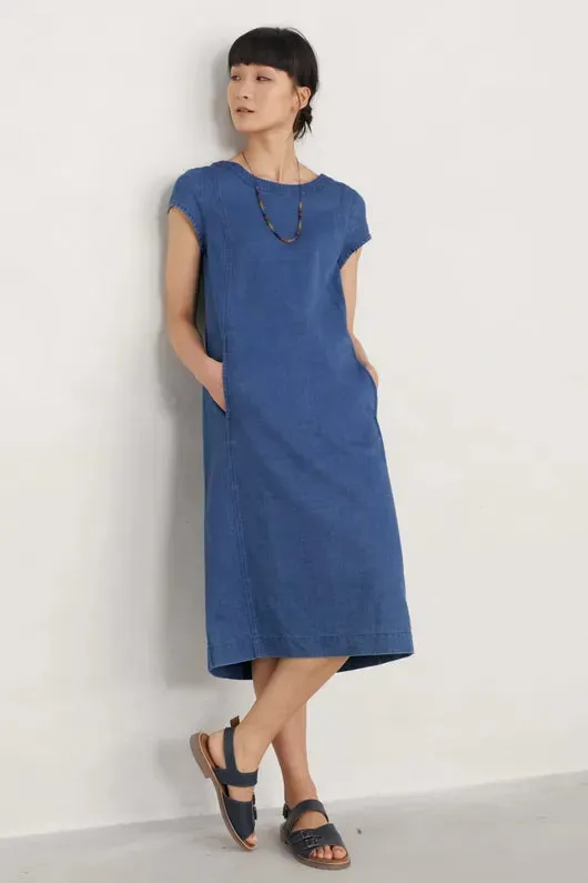 Denim jurk | Seasalt Cornwall gilstone dress dark indigo