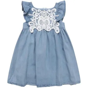 Denim Pleated Dress