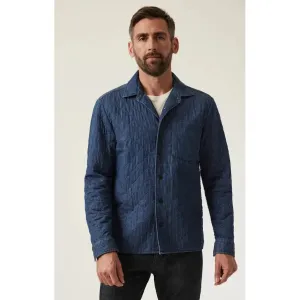 DENIM QUILTED OVERSHIRT INDIGO