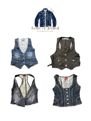 Denim waist coats