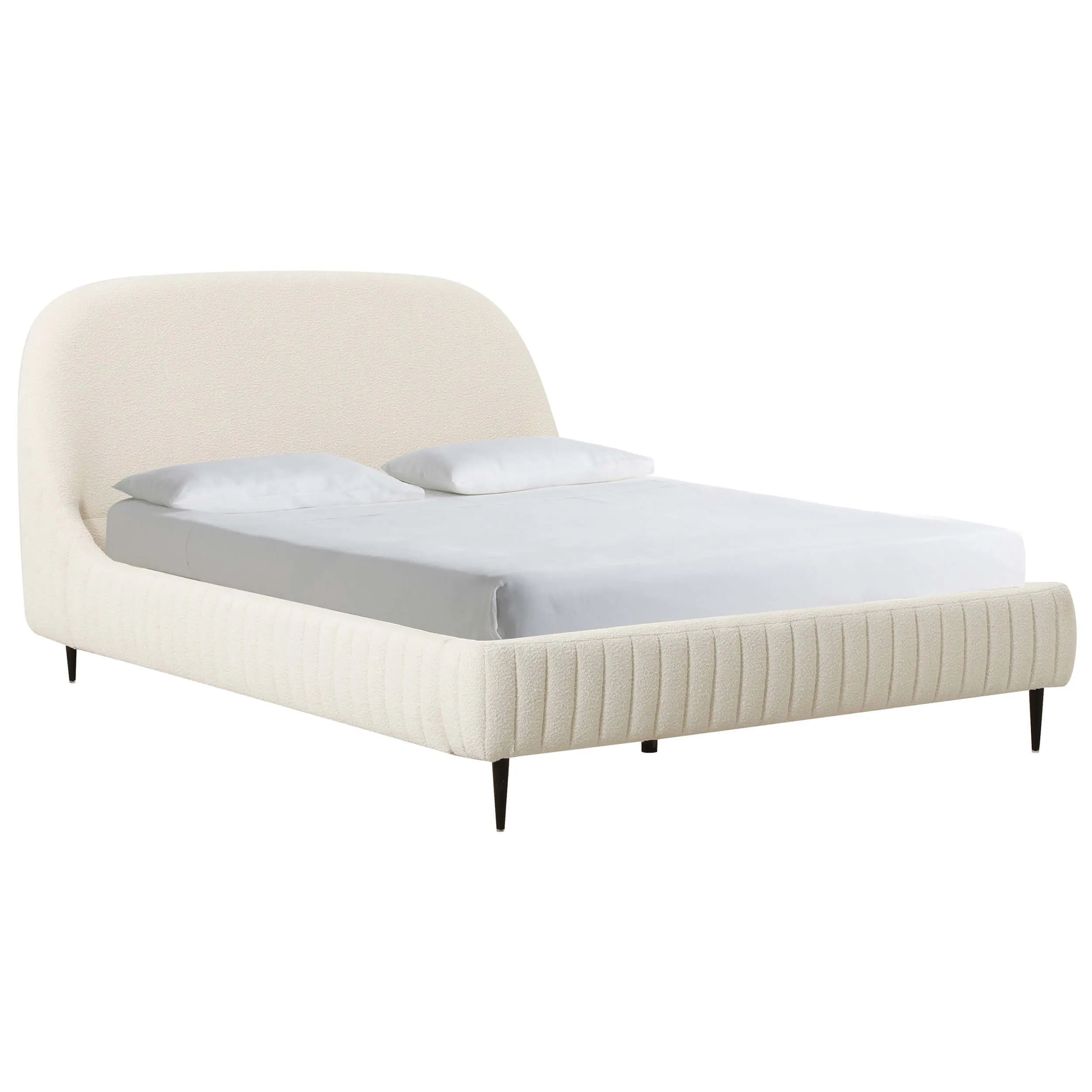 Denise Boucle Bed, Cream