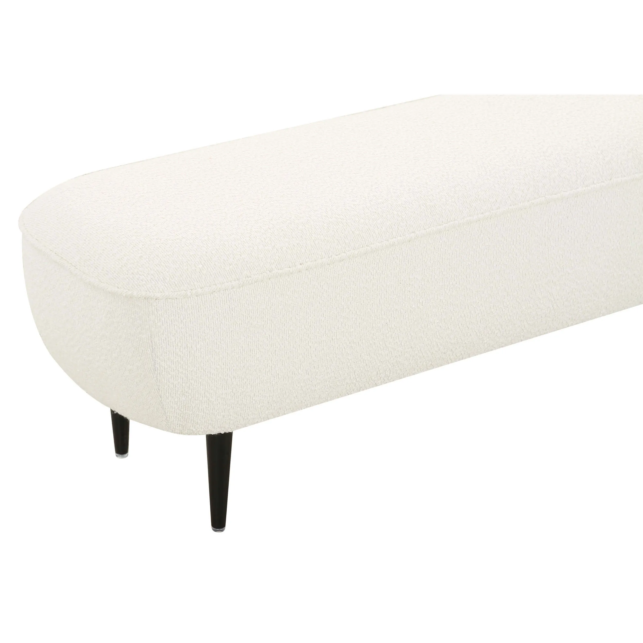 Denise Boucle Bench, Cream