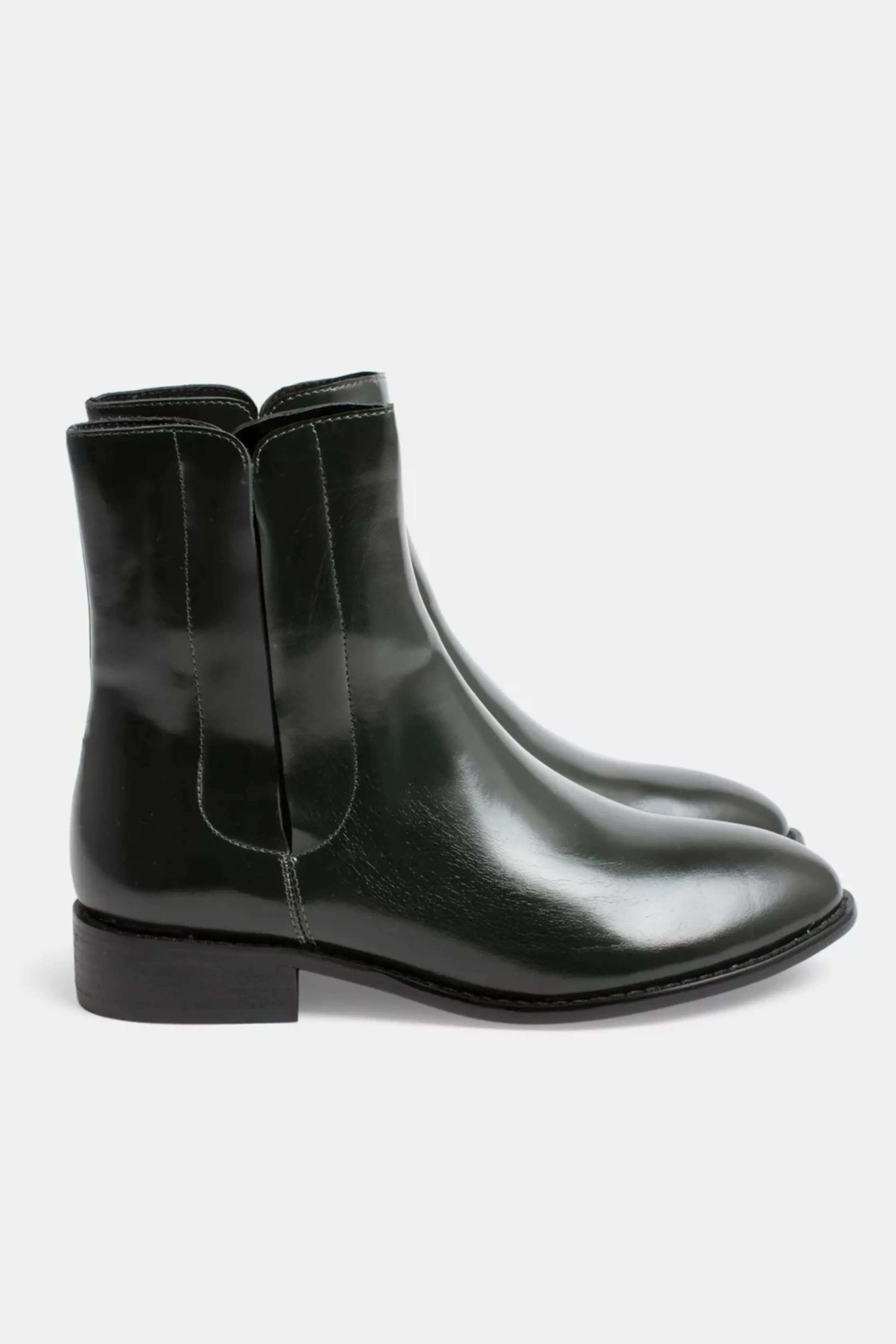 DENMARK LEATHER BOOT - Dark Olive Shine