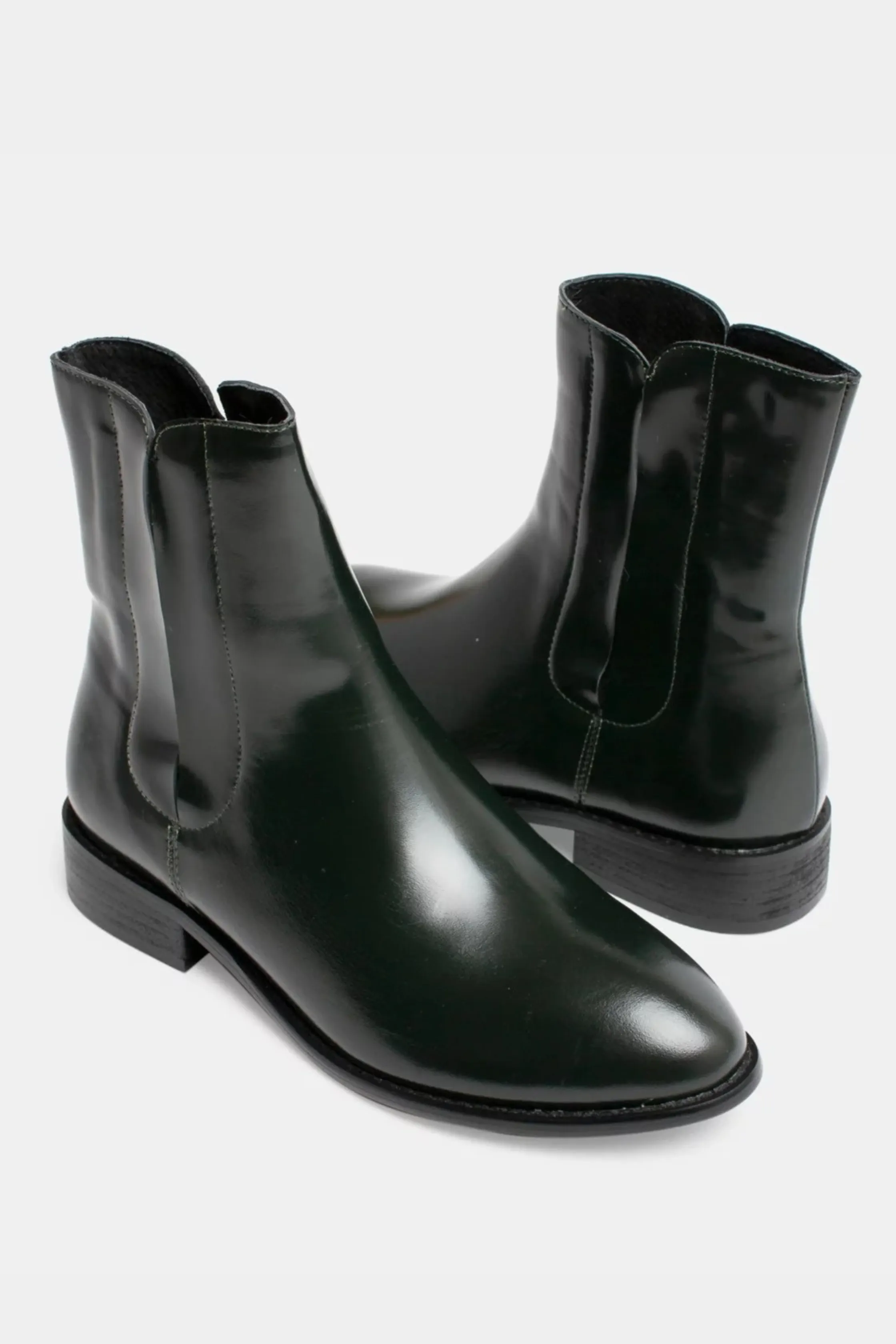 DENMARK LEATHER BOOT - Dark Olive Shine