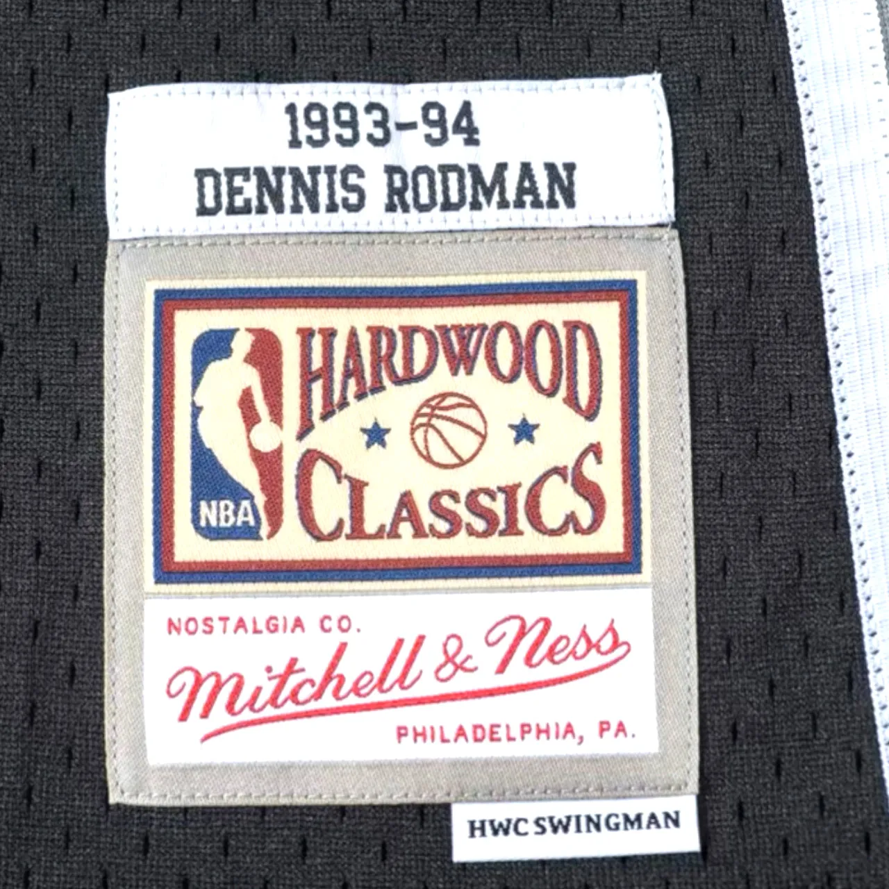 Dennis Rodman 1993-1994 San Antonio Spurs Away Mitchell & Ness Swingman Jersey - Black