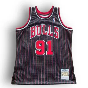 Dennis Rodman 1995-1996 Chicago Bulls Alternate Mitchell & Ness Swingman Jersey - Black