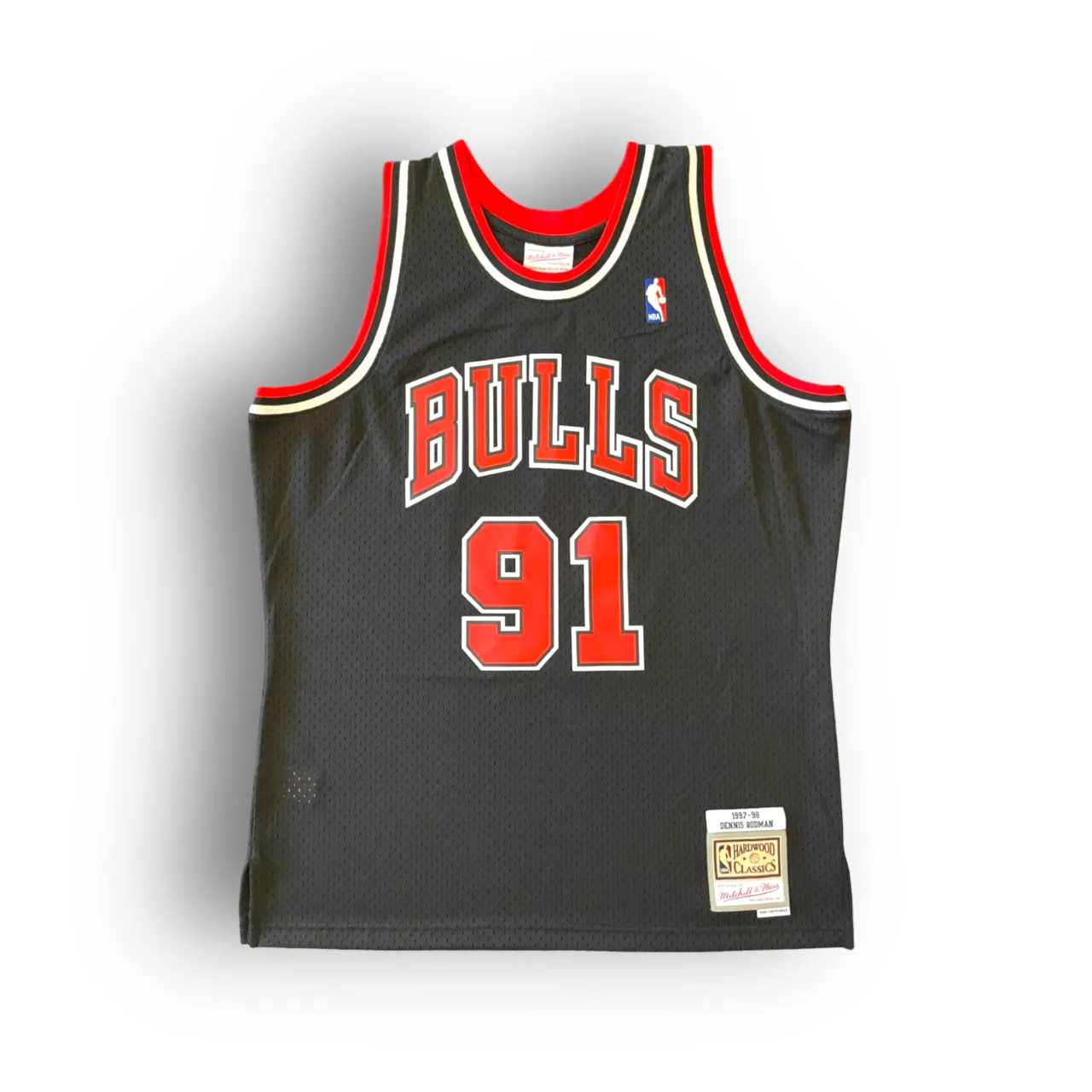 Dennis Rodman 1997-1998 Chicago Bulls Alternate Mitchell & Ness Swingman Jersey - Black