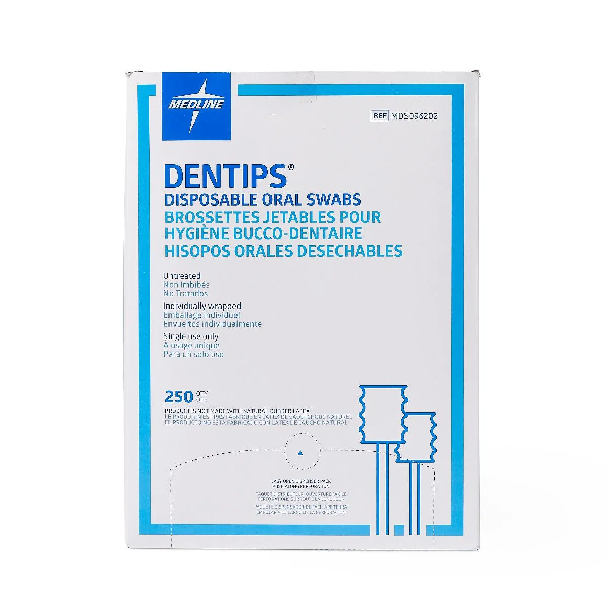 Dentips Untreated Disposable Oral Swabs