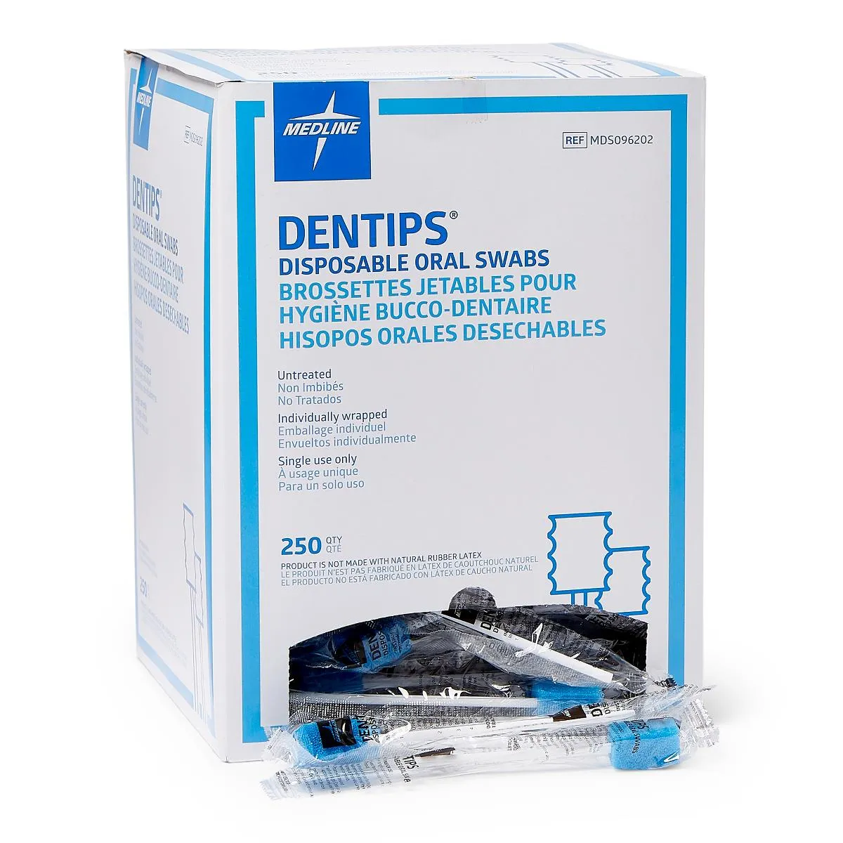 Dentips Untreated Disposable Oral Swabs