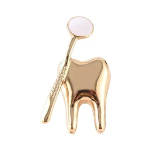 Dentist Tooth Shape Cute Medical Brooch Pin For Doctor Nurse Lapel Badge Pins Jewelry Gift Accessories