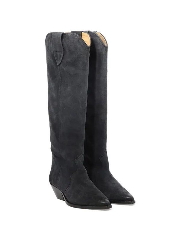 Denvee High Boots in Faded Black